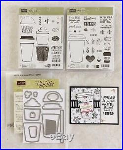 Stampin' Up COFFEE & MERRY CAFE Stamp Sets COFFEE CUP Tea Framelit Dies Lot ICEE