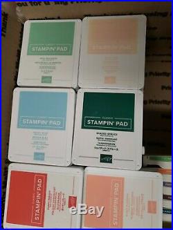 Stampin Up Classic Ink Pads Dye Stamps Lot Of 57 Refillable Pads Retired