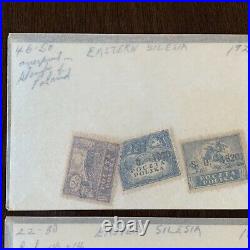 Stamps1920 Eastern Silesia Lot In Glassines S. O. Overprints, Imperfs, Mint Used