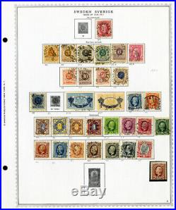 Sweden 1872 to 1911 Mint and Used Stamp Collection 130 Issues