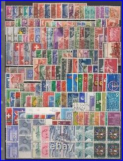 Switzerland 1880-1950 Collection On Stockpages 1100+ Stamps Mint/used+ High Cv$$