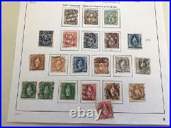 Switzerland 1905 1907 mounted mint and used stamps album page 62920