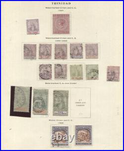 TRINIDAD 1851-1909 COLLECTION ON ALBUM PAGES MINT USED better includes nos. 20 3
