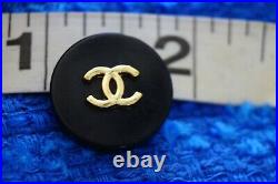 Ten Stamped Chanel buttons lot of 10 pieces metal cc logo 0,8 inch 20 mm
