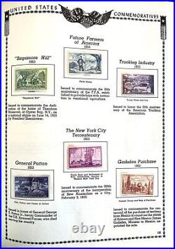 The ALL AMERICAN STAMP ALBUM 1847- 1953 By Minkus 77 Pages 235 Mint 164 Used