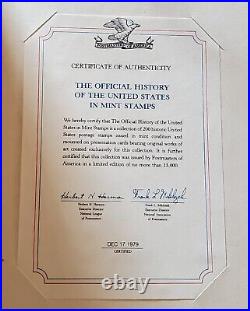 The Official History of the United States in Mint Stamps 200 with COA Cert. 1979