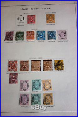 Turkey Stamp Collection Mint and Used on Antique Pages