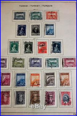 Turkey Stamp Collection Mint and Used on Antique Pages