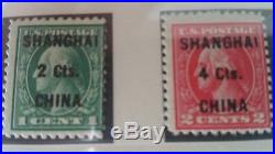 U. S Full Set Scott#k1-k18 Shanghai China Overprints Mint/used H, Lh