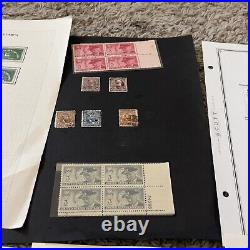 U. S. Mint Used Stamps Lot On Album Pages Blocks, Special Delivery, Airmail #41