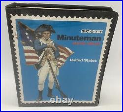 U. S. Minuteman Stamp Album With 608 Stamps Hinged Mostly Used Few Mint