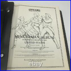 U. S. Minuteman Stamp Album With 608 Stamps Hinged Mostly Used Few Mint