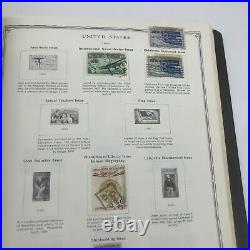 U. S. Minuteman Stamp Album With 608 Stamps Hinged Mostly Used Few Mint