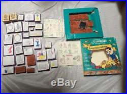 UNMOUNTED RUBBER STAMP LOT. 80 stamps. On Cushions. Many Rare or Unique, Plus