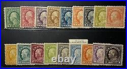 US #498-518 1917-19 1c $1 Wash/Frank perf 11 set/18 MH(#518-used) $289.50 SCV