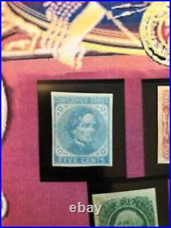 US CSA Confederate States Postage Stamp Lot 5 Different, #7, #8, #9, #11 & #13
