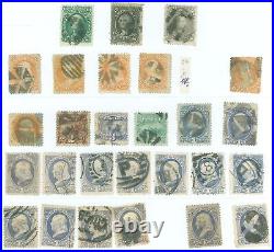 US Classics Used Lot/26 Stamps, #68//206, Quality Varies, Nice Cancels SCV $1900