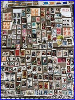 US Different Used & Unused Stamp Lot Collection Several Hundred From Estate