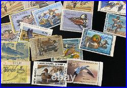 US Federal & State Migratory Bird Stamps 1968-2014 -Lot Of 52