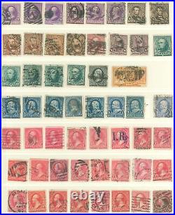US Late 19th Century Used Lot/93 Stamps, Trans-Miss, Clay, #264//289, SCV $540