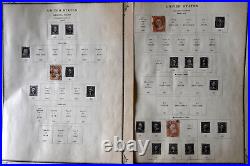 US Mint and Used Stamp Collection Hinged on Pages