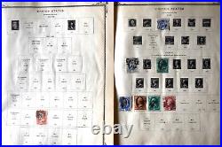 US Mint and Used Stamp Collection Hinged on Pages