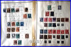 US Mint and Used Stamp Collection Hinged on Pages