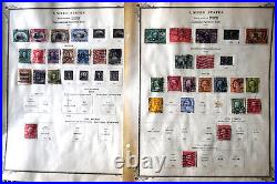 US Mint and Used Stamp Collection Hinged on Pages