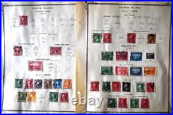 US Mint and Used Stamp Collection Hinged on Pages