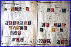 US Mint and Used Stamp Collection Hinged on Pages