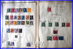 US Mint and Used Stamp Collection Hinged on Pages