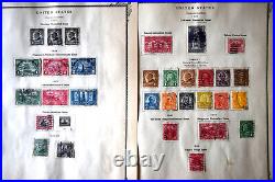 US Mint and Used Stamp Collection Hinged on Pages