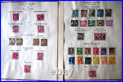 US Mint and Used Stamp Collection Hinged on Pages