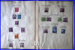 US Mint and Used Stamp Collection Hinged on Pages