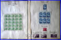 US Mint and Used Stamp Collection Hinged on Pages