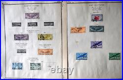 US Mint and Used Stamp Collection Hinged on Pages