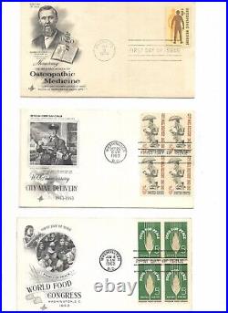 US Postage First Day Covers Lot of OVER 80 in Album
