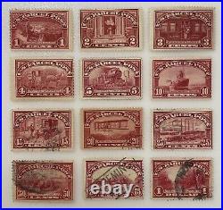 US #Q1 #Q12 1913 1c-$1 carmine Parcel Post cpt. Set/12 Mint/Used $275 SCV