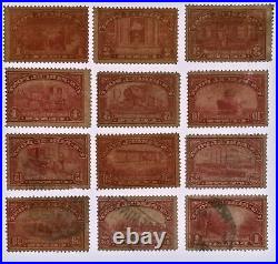 US #Q1 #Q12 1913 1c-$1 carmine Parcel Post cpt. Set/12 Mint/Used $275 SCV