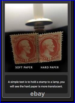 US Stamp 1875 Lincoln Used VG/F SC#170 Perf 12 Hard paper very RARE Lot 361