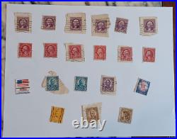 US Stamps Lot of 20 Used/Posted Washington, Roosevelt, Lincoln, Harding, Monroe