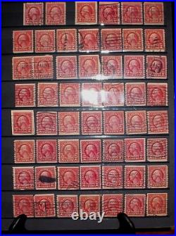 US Washington Coil Stamp Lot of 55 Used Stamps