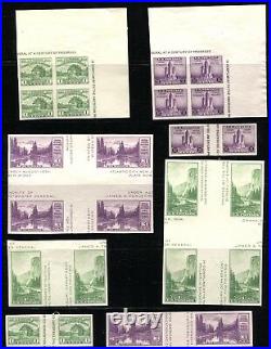 USA PARKS Stamps Postage Sheets Gutter Pair Collection 1933-1935 Used MINT LH