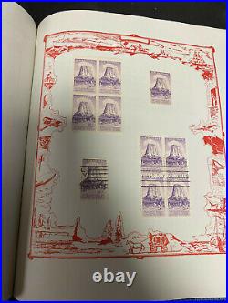 USA Stamps in 4 Elbe Springback Albums Mint & Used Blocks 1939-61, 200 Pages