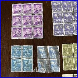 Us Blocks Stamps 25 Different Lot, Some Presidential Series #5