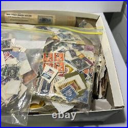 Used Stamp Box Lot. 13 1/2 X 9 1/2 X 5 Box Over 4 Lbs
