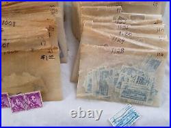 VINTAGE POSTAGE STAMPS LOT OF 2500+ SCOTT SERIES MOSTLY CANCELLED 1c-FOREVER