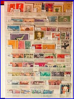 Vietnam North, South, Indochina Stamp Lot In Nice Stock Album. Early To Modern