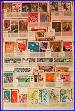 Vietnam North, South, Indochina Stamp Lot In Nice Stock Album. Early To Modern