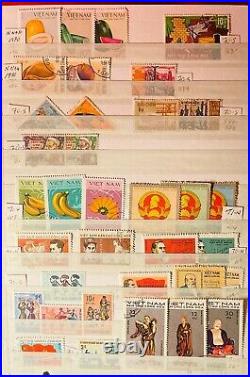 Vietnam North, South, Indochina Stamp Lot In Nice Stock Album. Early To Modern